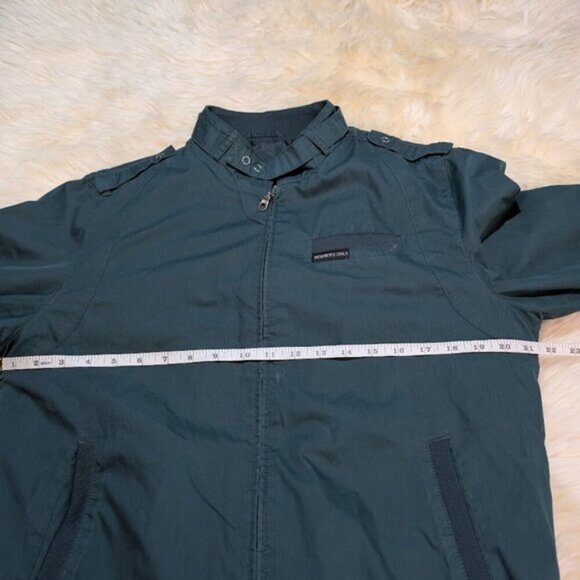 Members Only Classic Green Blue Bomber Jacket Size Medium - Picture 5 of 7